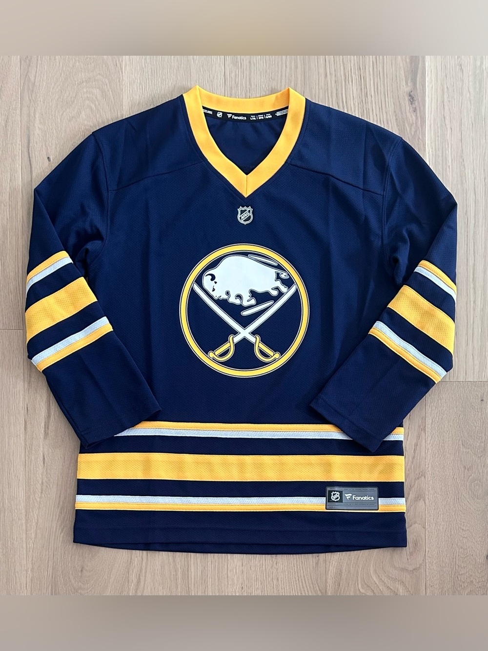 Youth Fanatics Buffalo Sabres Blank Back NHL Hockey Jersey